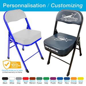 Chaise pliante personnalisée Sideline Chair - Commande minimum de 24