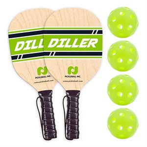 Ensemble de raquettes de Pickleball Diller pour deux joueurs